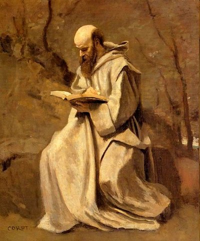 Corot Monk Læsebog af Jean Baptiste Camille Corot